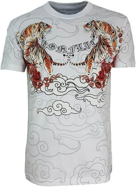 Konflic Mens MMA Style Graphic T-Shirt Tiger - Konflic USA