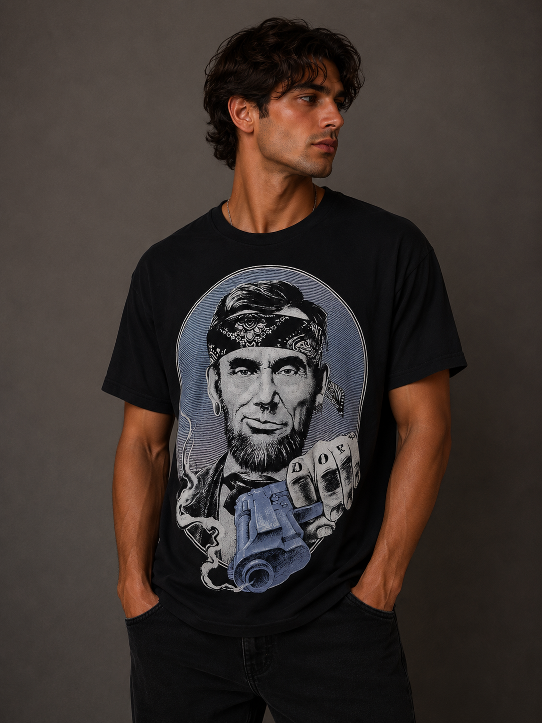 Konflic Dope Abraham Lincoln Graphic T Shirt