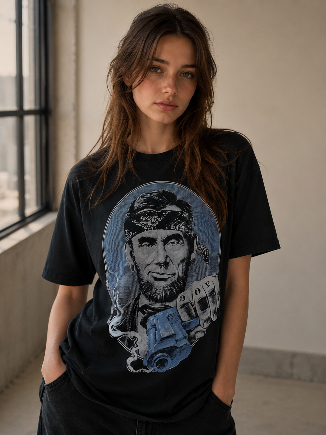 Konflic Dope Abraham Lincoln Graphic T Shirt