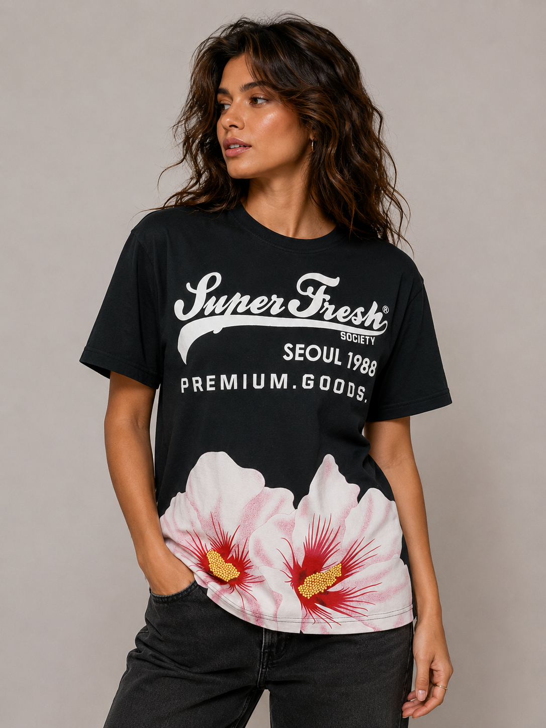 Super Fresh Society Seoul 1988 Rose of Sharon Graphic Men's T-Shirt