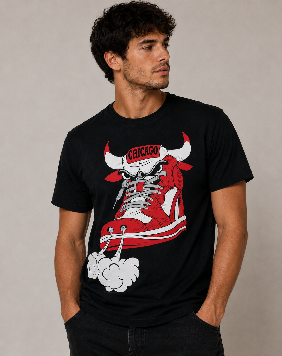 Konflic Chicago Red Shoes Basketball Fan Art T-Shirt