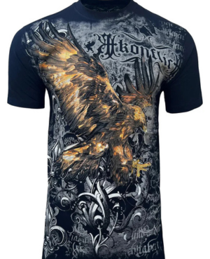 Konflic T-shirt with an eagle design and 'Havoc' branding on a black background