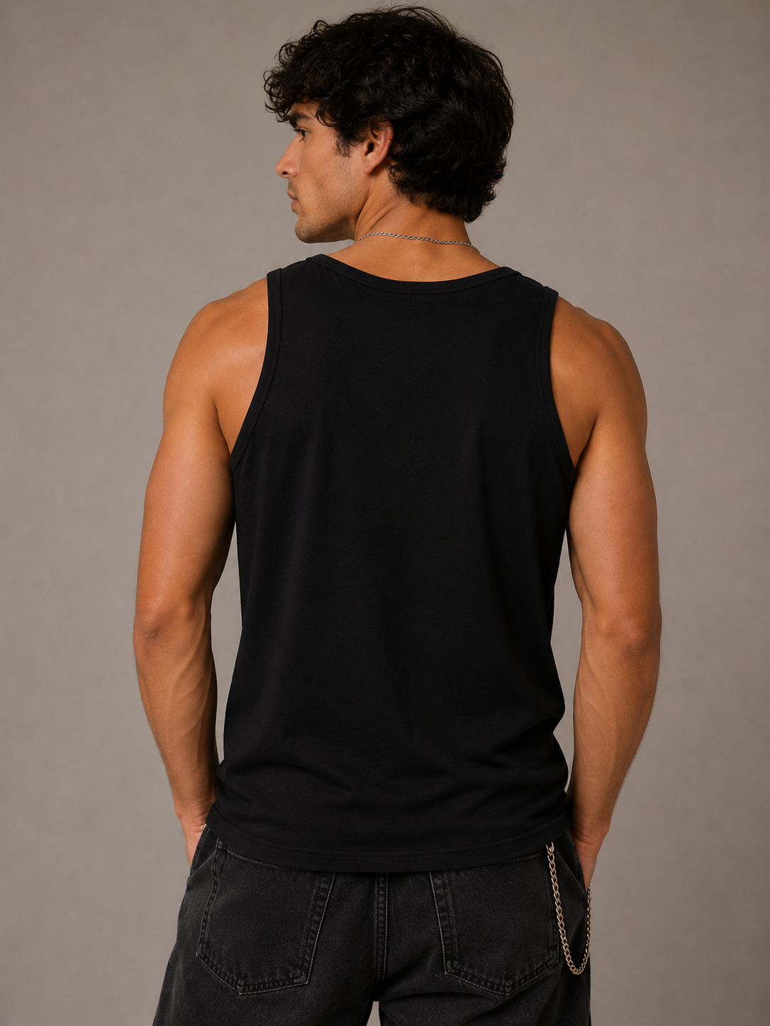 Konflic Floral Stripe 23 Sublimation Graphic Men's Tank Top