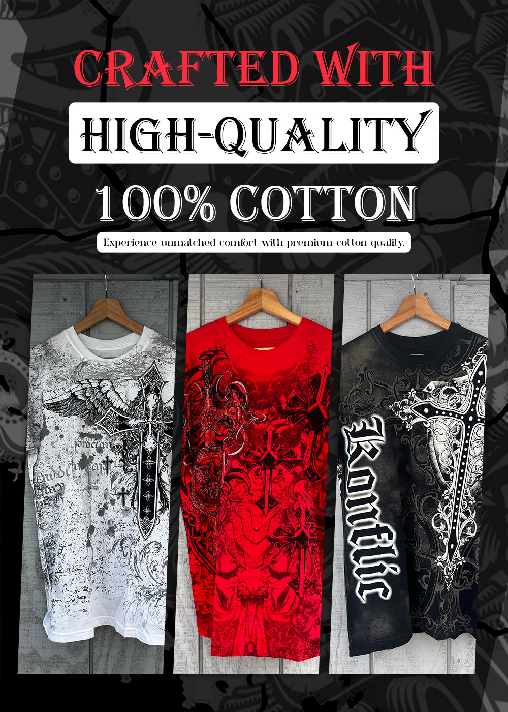 Buy Bold MMA T-Shirts, Skull Graphic Tees | Konflic USA