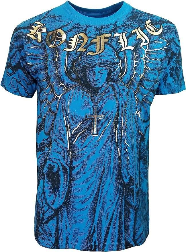 Konflic MMA Shirt Girl with wings and cross - Konflic USA