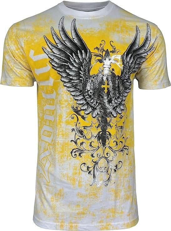 Konflic mens Crewneck Cross With Wings - Konflic USA
