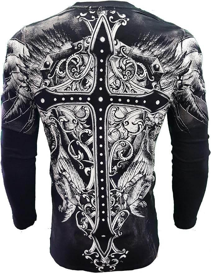Konflic Mens Giant Cross Long Sleeve - Konflic USA