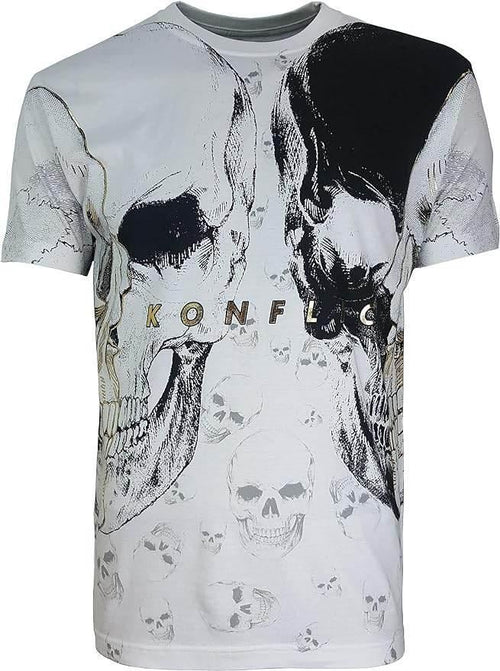 Konflic Grim Reaper Skull Cross MMA Style T-Shirt - Konflic USA