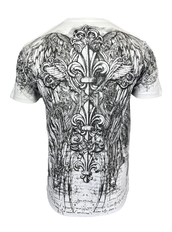 Konflic Mens Fleur De Lis Crew Neck