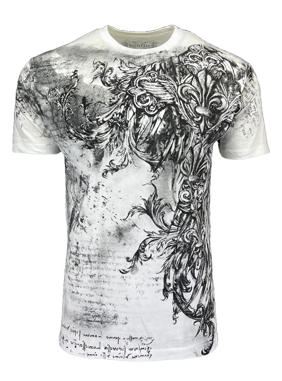 Konflic Mens Fleur De Lis Crew Neck