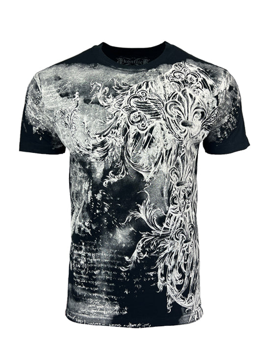 Konflic Mens Fleur De Lis Crew Neck