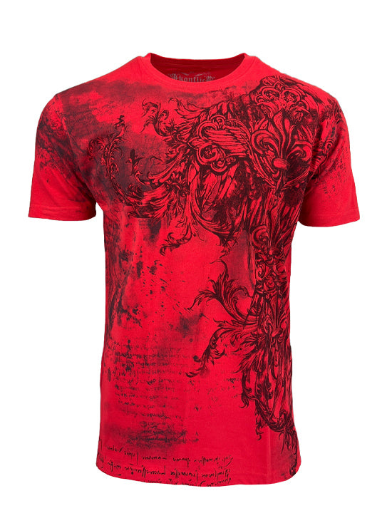 Konflic Mens Fleur De Lis Crew Neck